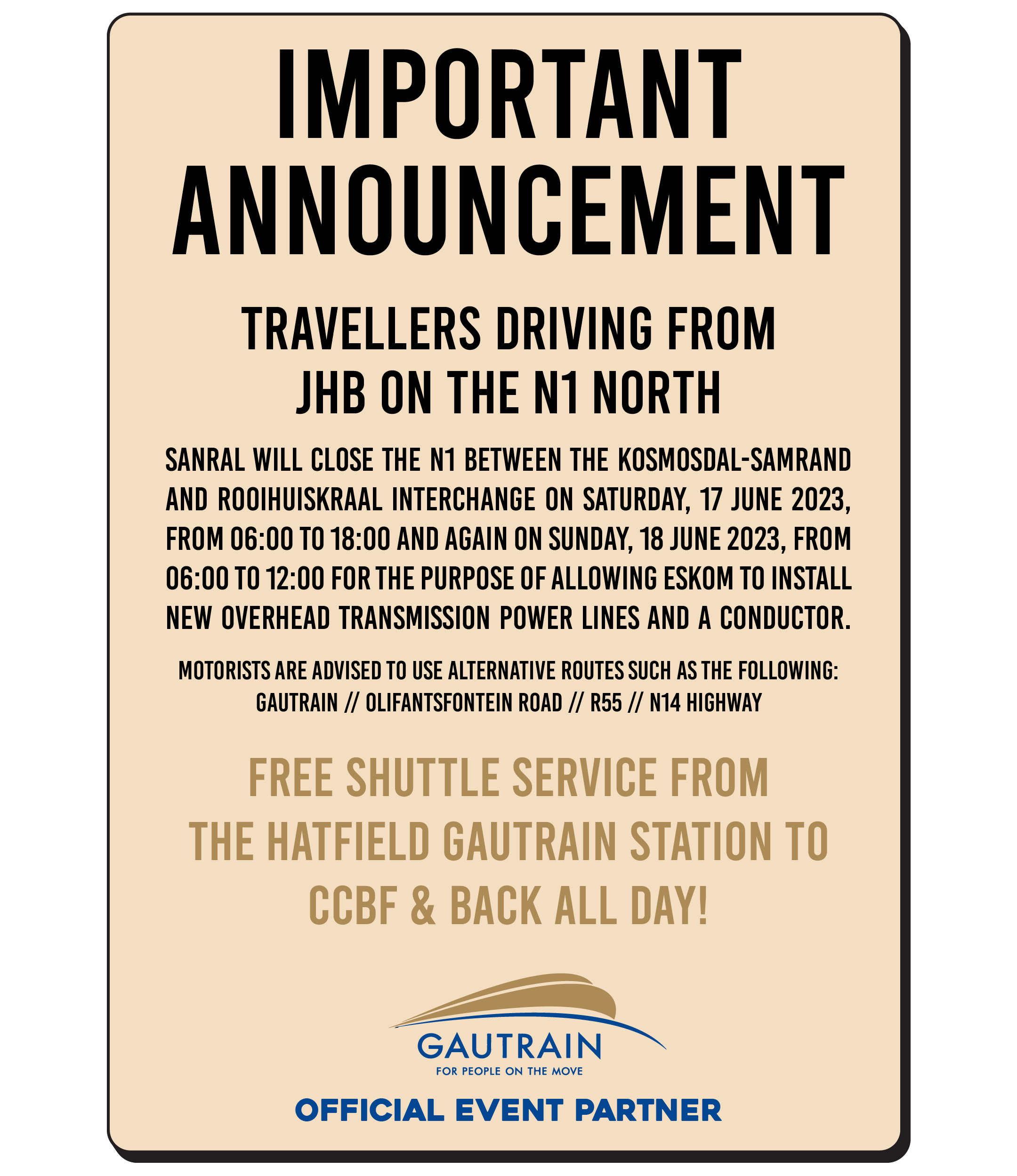 Announcement
